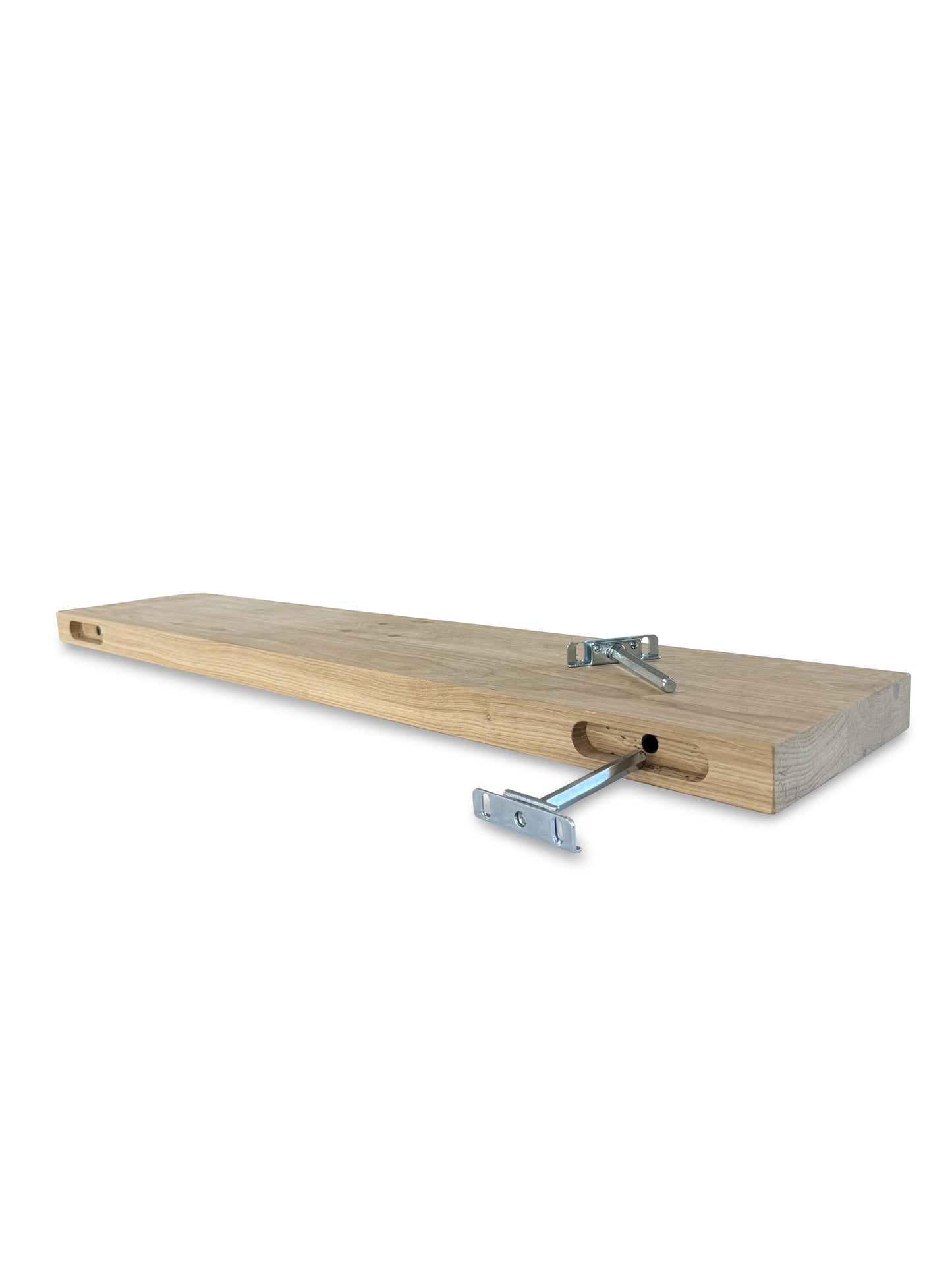 Eiken wandplank rechte rand 40mm