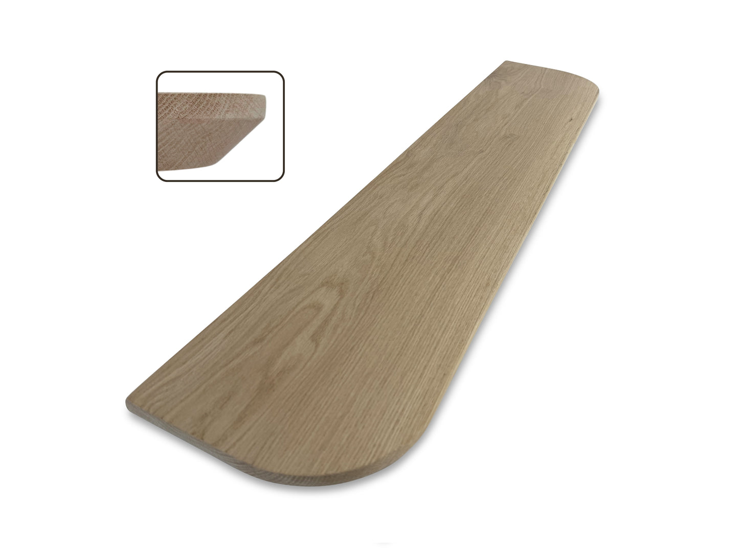 Eiken wandplank verjongd 40mm