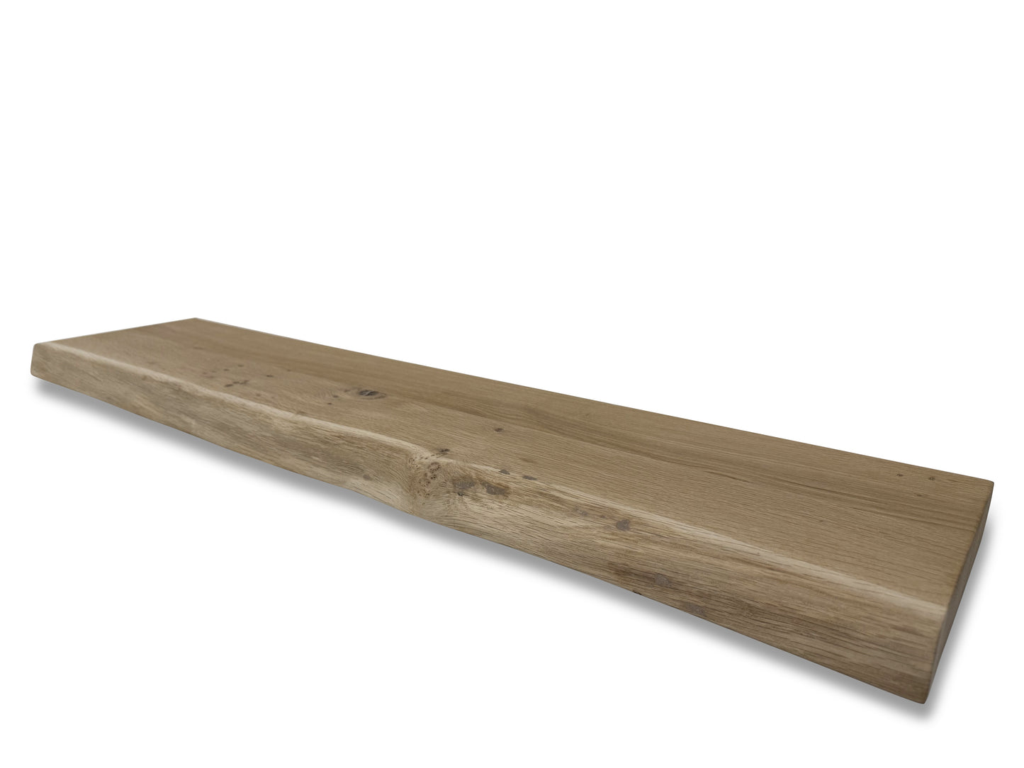 Eiken wandplank boomstam rand 40mm
