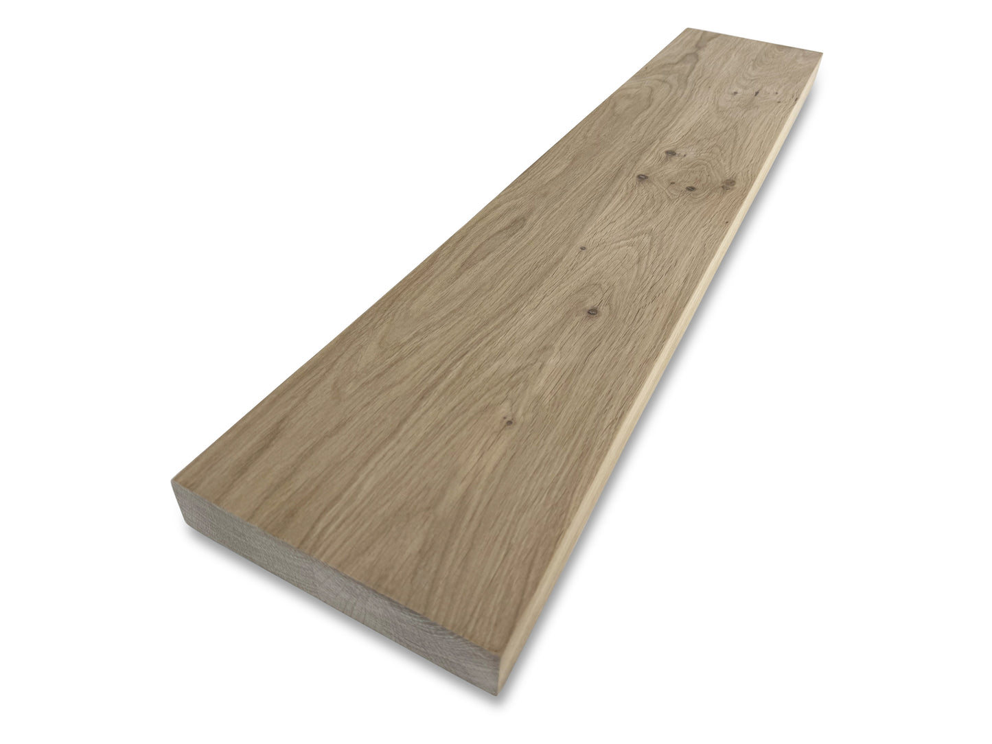 Eiken wandplank rechte rand 40mm
